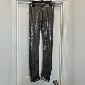 Alice + olivia Women's Silver pants - Leggings Sz Small very Strechy